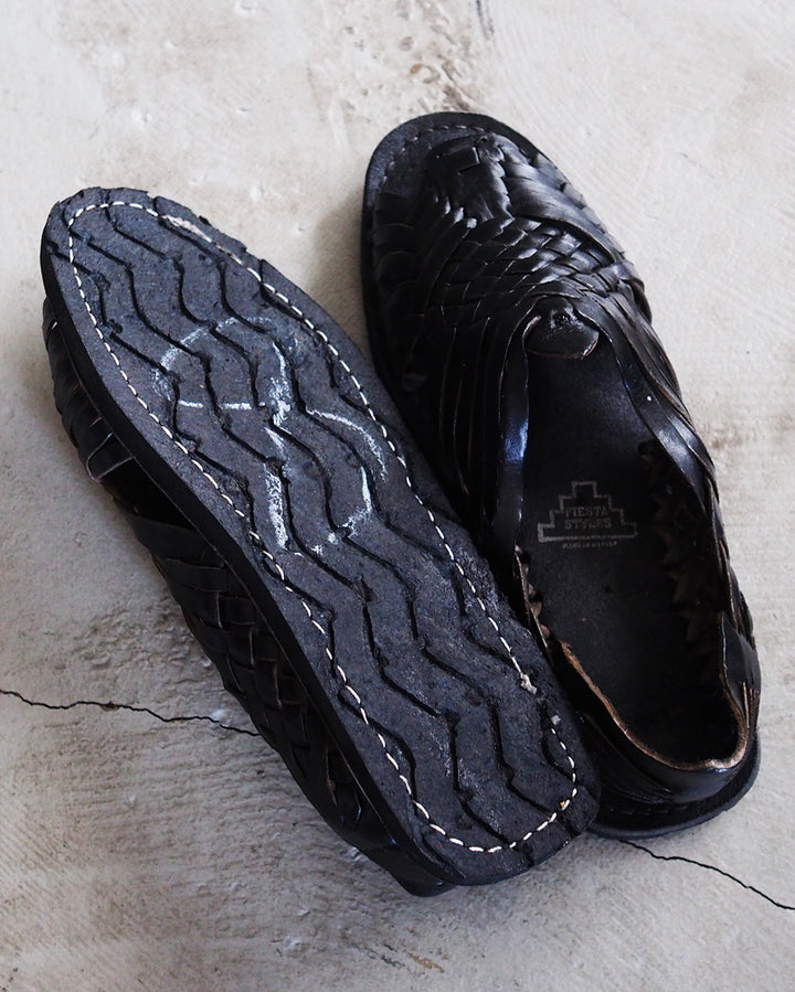HUARACHE MEXICAN SANDAL handmade in Mexico BLACK