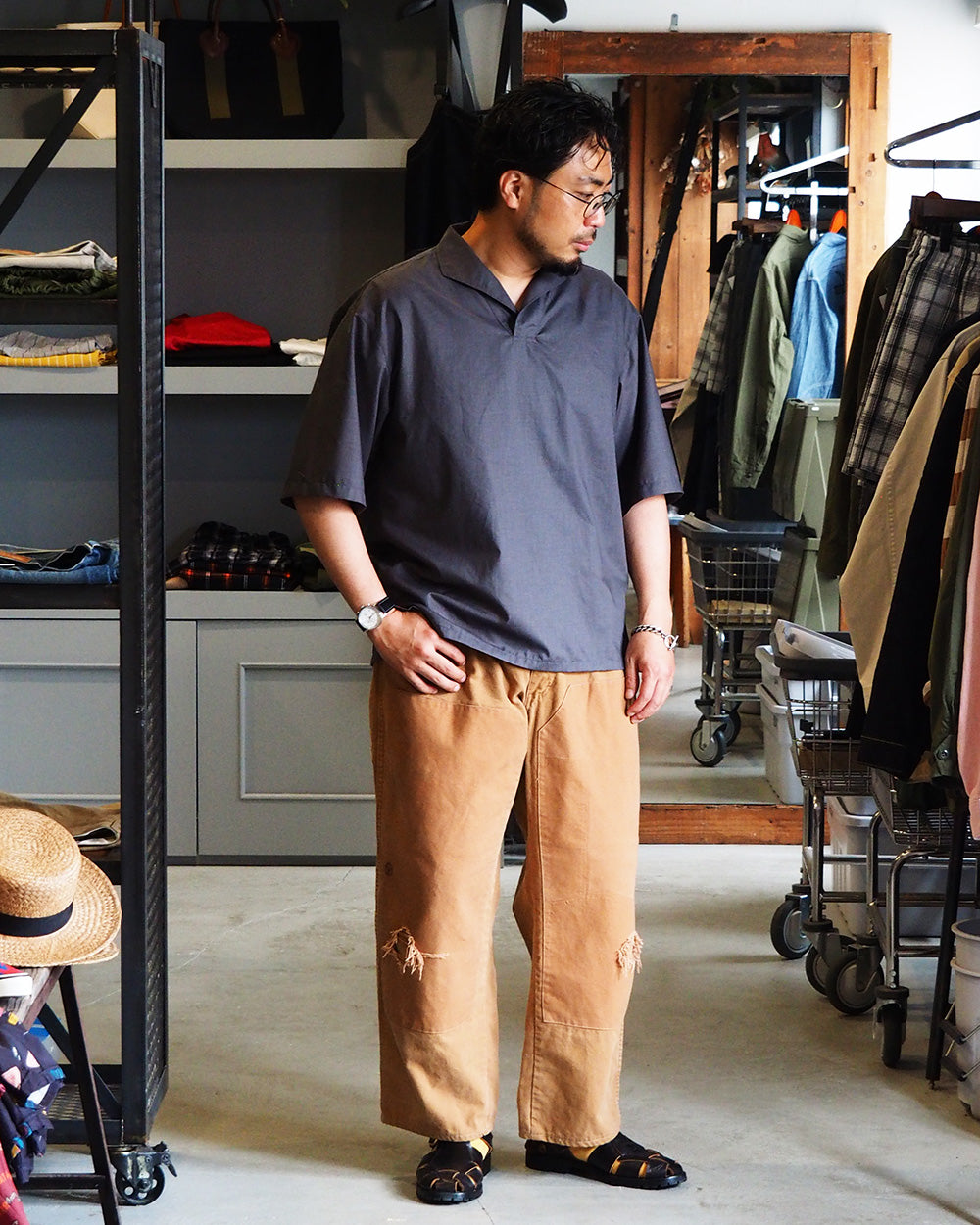 SUNNY SIDE UP REMAKE DUCK PAINTER PANTS Size 3