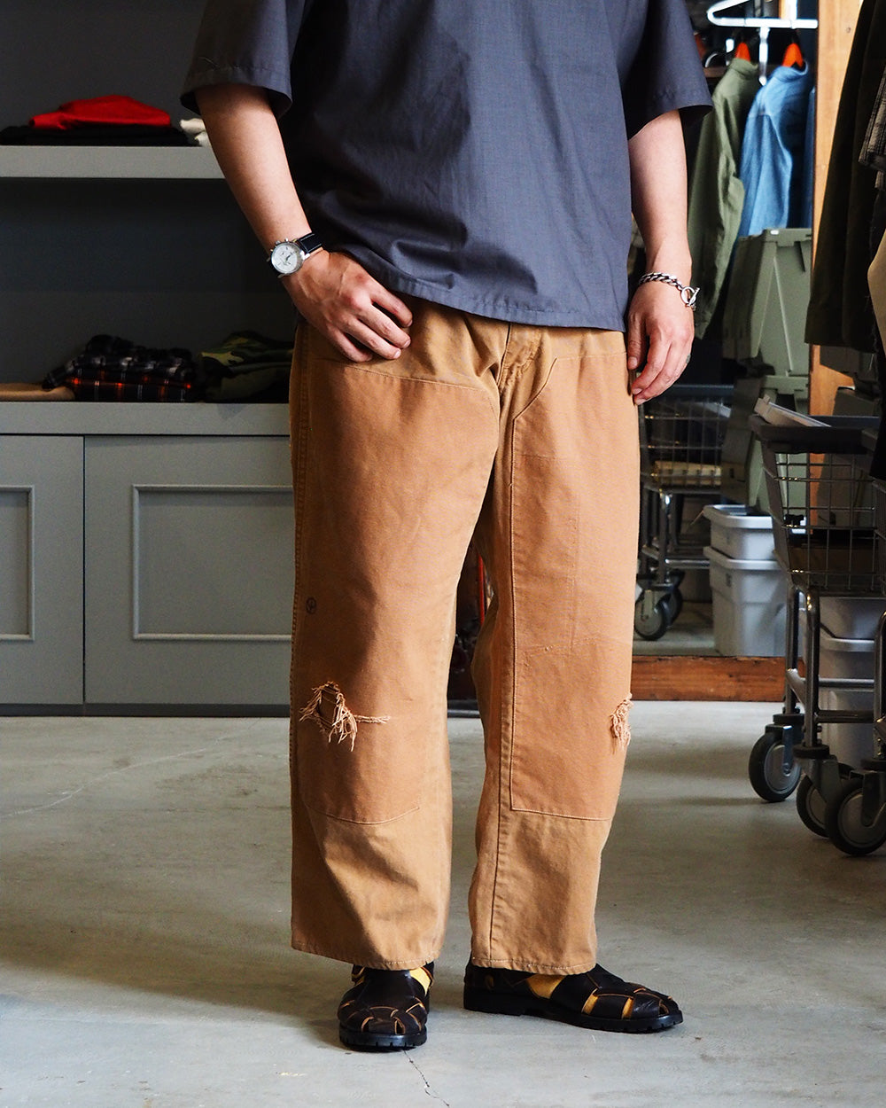 SUNNY SIDE UP REMAKE DUCK PAINTER PANTS Size 3