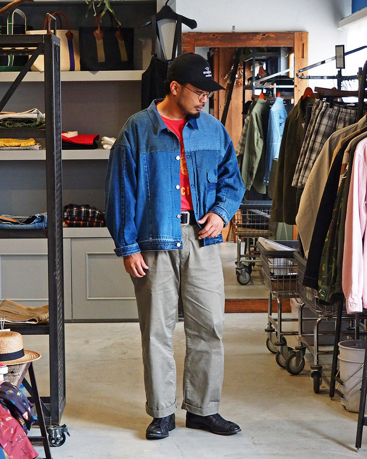 SUNNY SIDE UP REMAKE DENIM 1ST T-BACK WIDE JACKET B