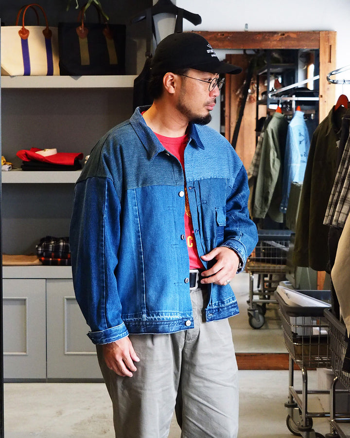 SUNNY SIDE UP REMAKE DENIM 1ST T-BACK WIDE JACKET B
