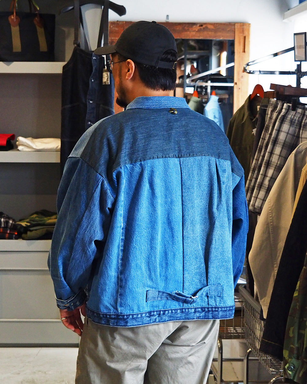 SUNNY SIDE UP REMAKE DENIM 1ST T-BACK WIDE JACKET B
