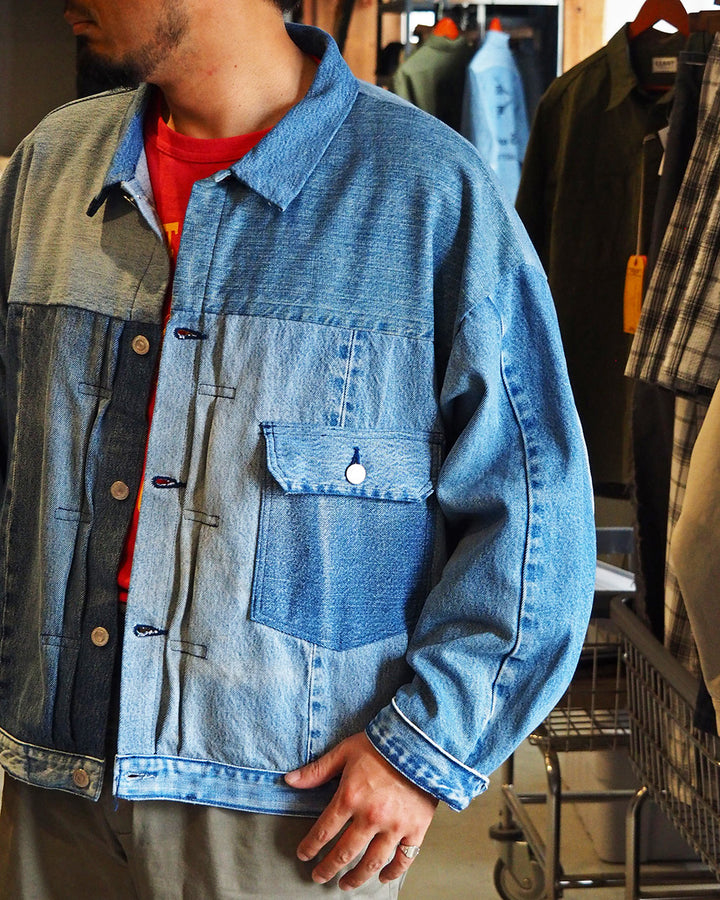 SUNNY SIDE UP REMAKE DENIM 1ST T-BACK WIDE JACKET A