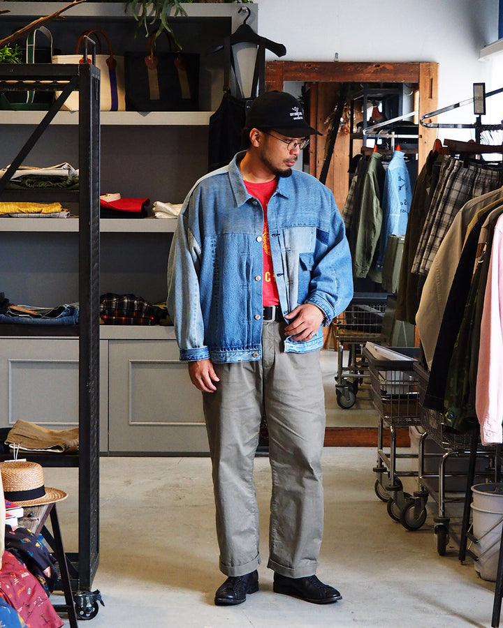 SUNNY SIDE UP REMAKE DENIM 1ST T-BACK WIDE JACKET C