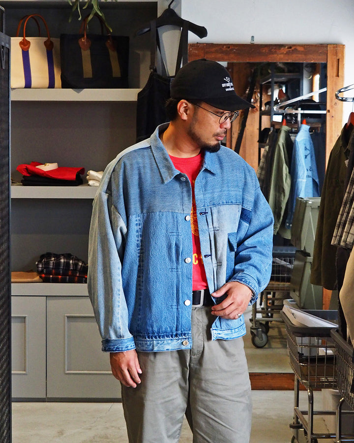 SUNNY SIDE UP REMAKE DENIM 1ST T-BACK WIDE JACKET C