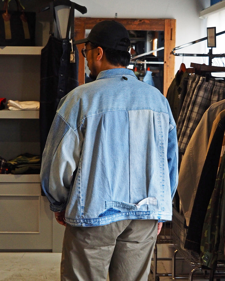 SUNNY SIDE UP REMAKE DENIM 1ST T-BACK WIDE JACKET C