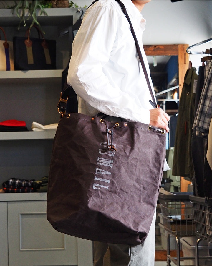 VASCO CANVAS × LEATHER MAIL PURSE BAG LARGE VS-211 Black