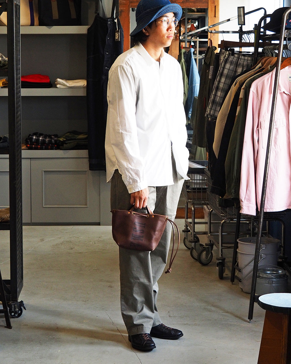 VASCO LEATHER MAIL PURSE BAG SUEDE VS-212LR BROWN