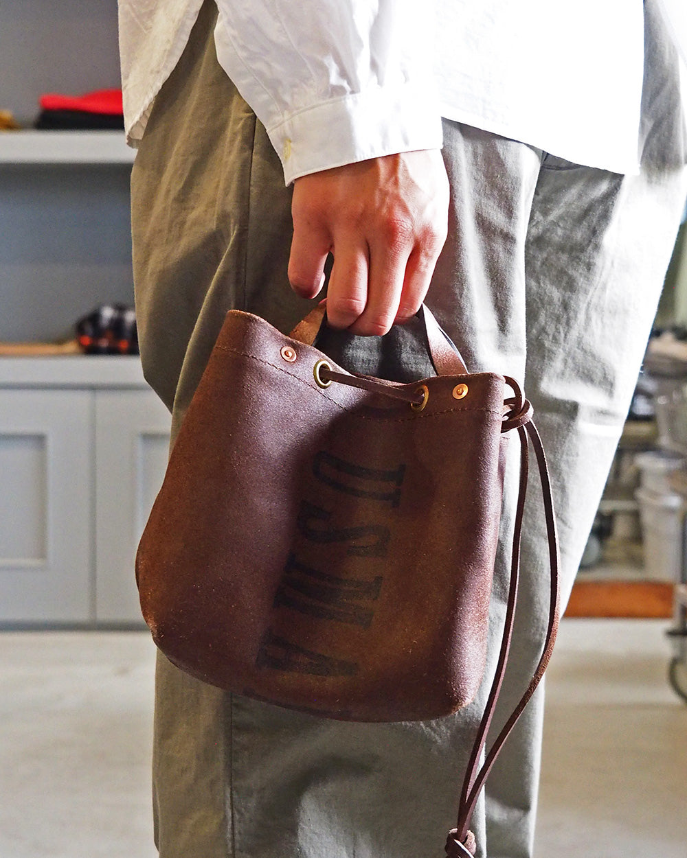 VASCO LEATHER MAIL PURSE BAG SUEDE VS-212LR BROWN