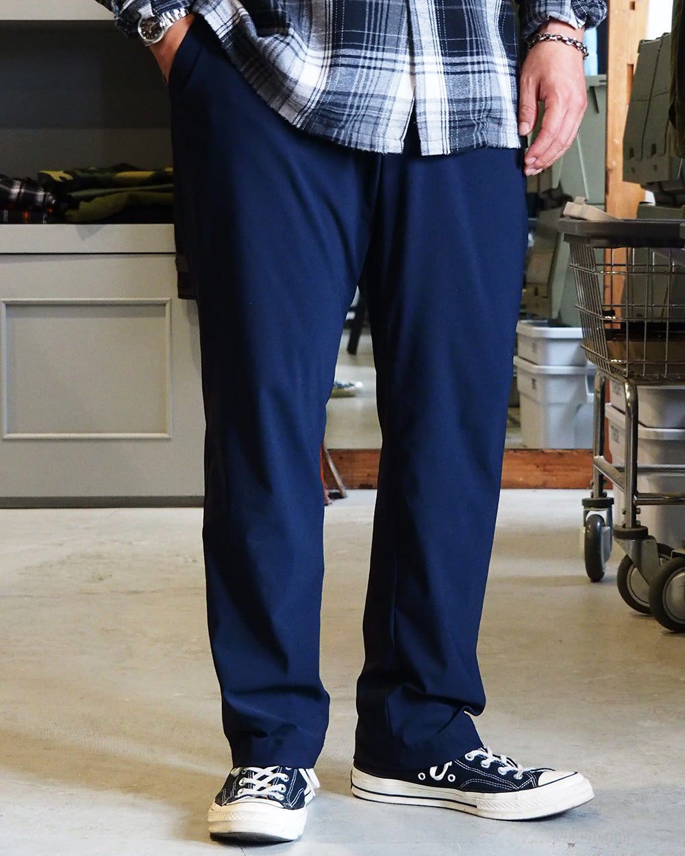 melple Tomcat Relax Pants Dark Navy