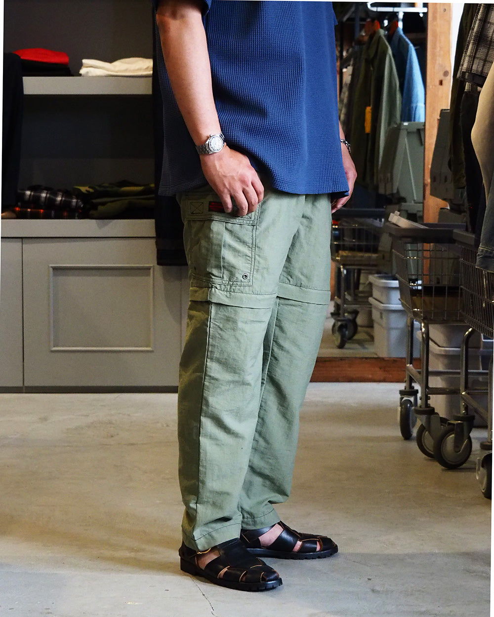 TURN ME ON Separate Cargo Pants Olive
