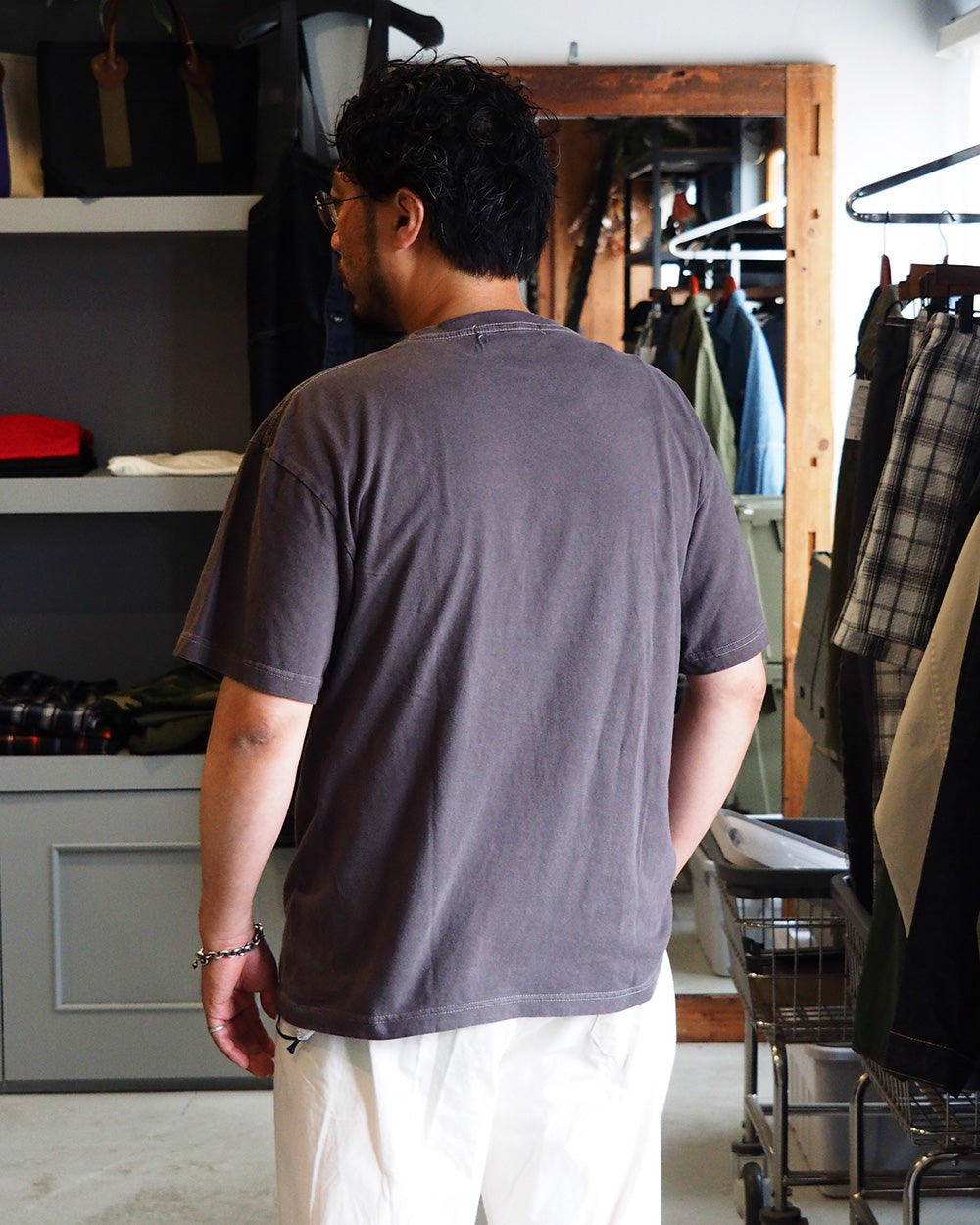melple Pasadena Pocket Tee (Thank you always California) Brown