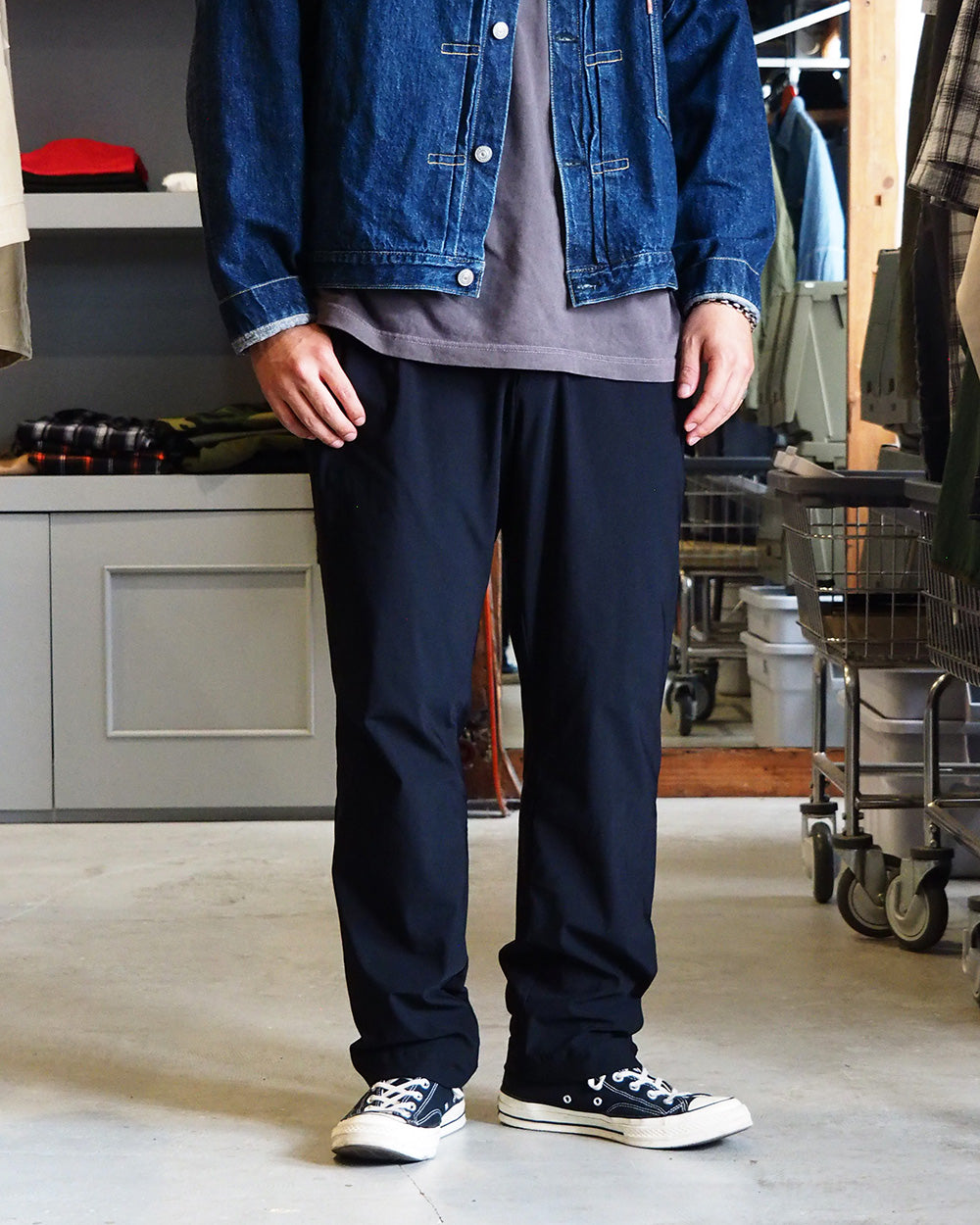 melple Tomcat Relax Pants Black