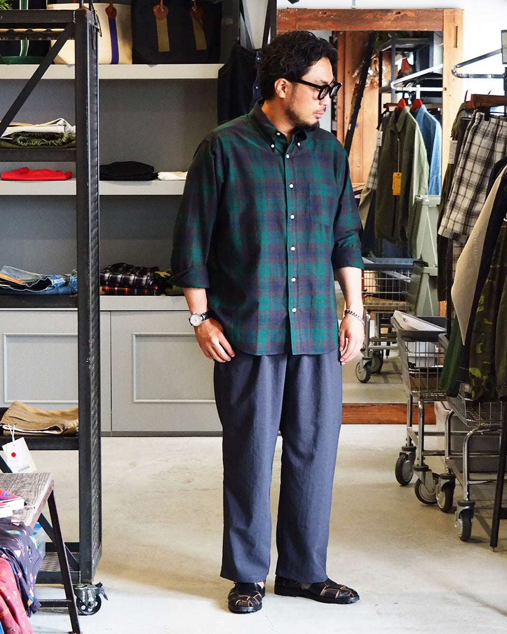 LAMOND NEW SEMI WIDE SHARI PANTS Black