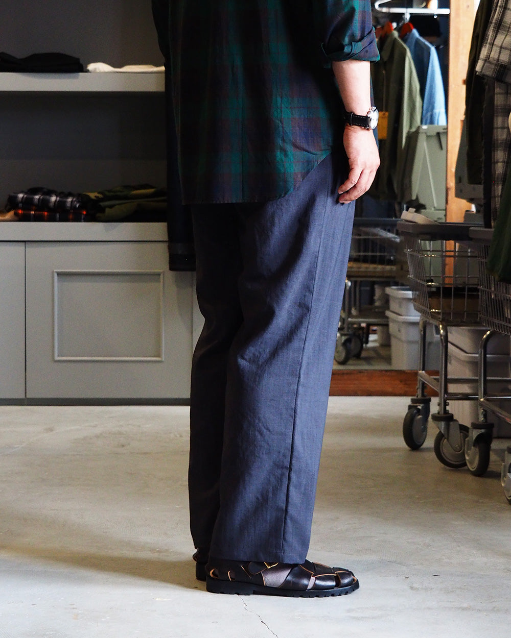 LAMOND NEW SEMI WIDE SHARI PANTS Black