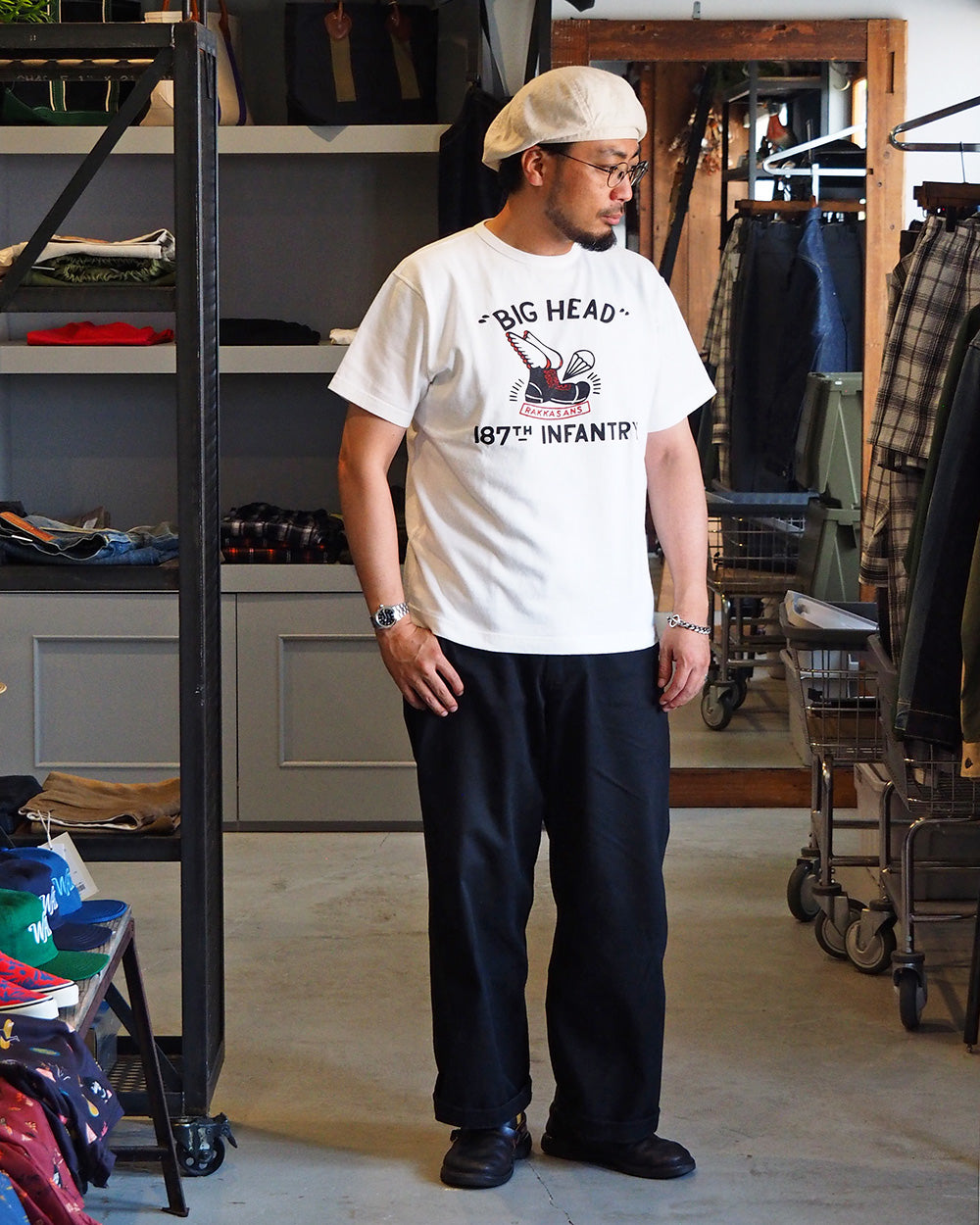 COLIMBO コリンボ ZV-0415 Norwalk Cotton Tee BIG HEAD White