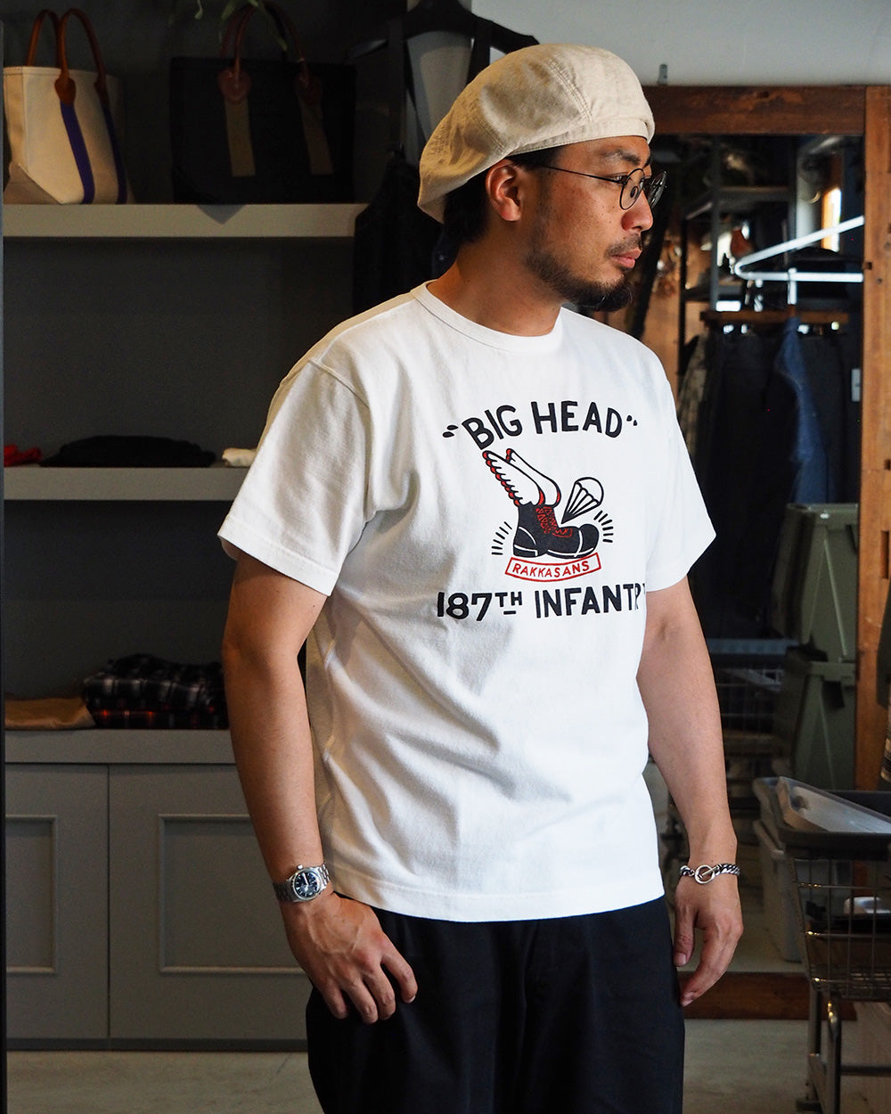 COLIMBO コリンボ ZV-0415 Norwalk Cotton Tee BIG HEAD White