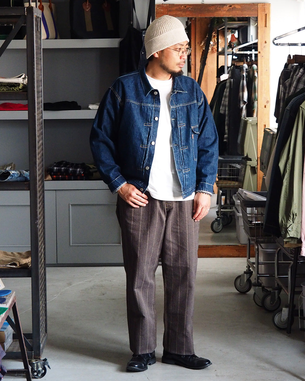 COLIMBO ZB-0210 コリンボ Carbondale Trousers "Heather Stripe" Brown