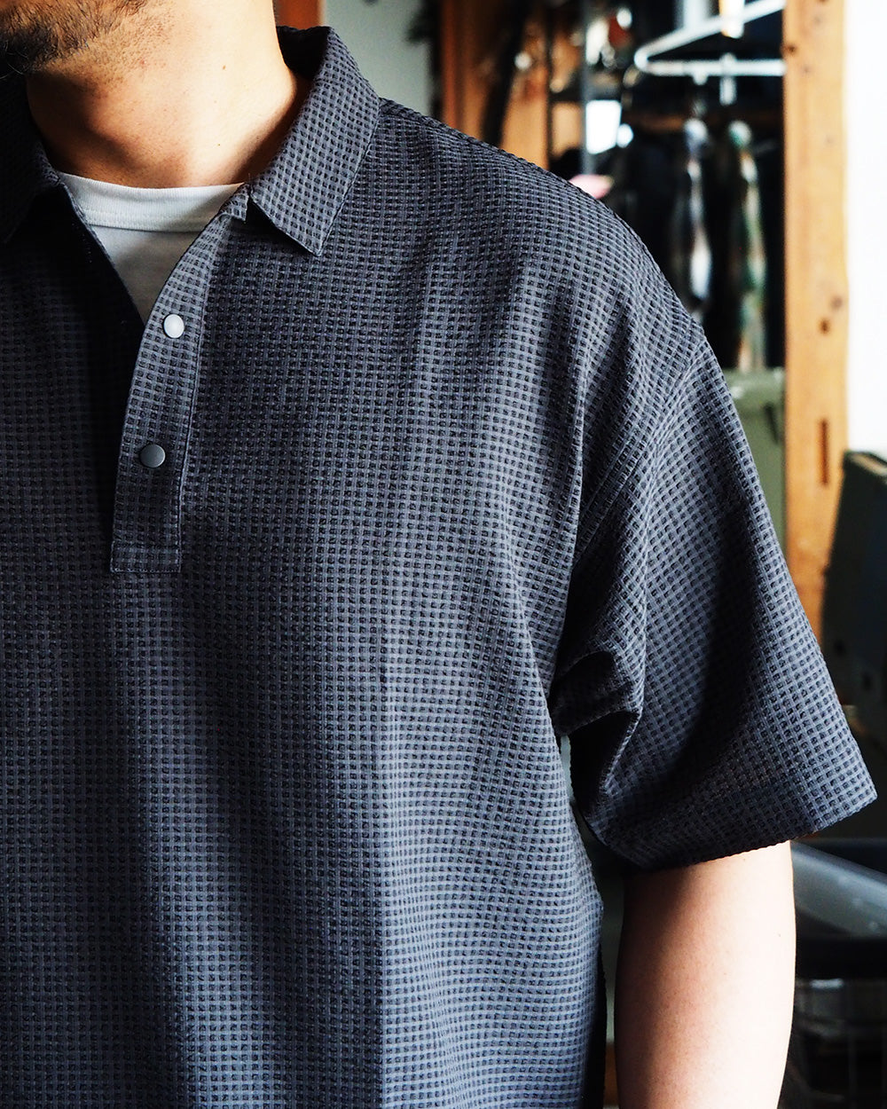 RIDGE MOUNTAIN GEAR リッジマウンテンギア Comfy Pullover Short Sleeve Shirt Charcoal Slate