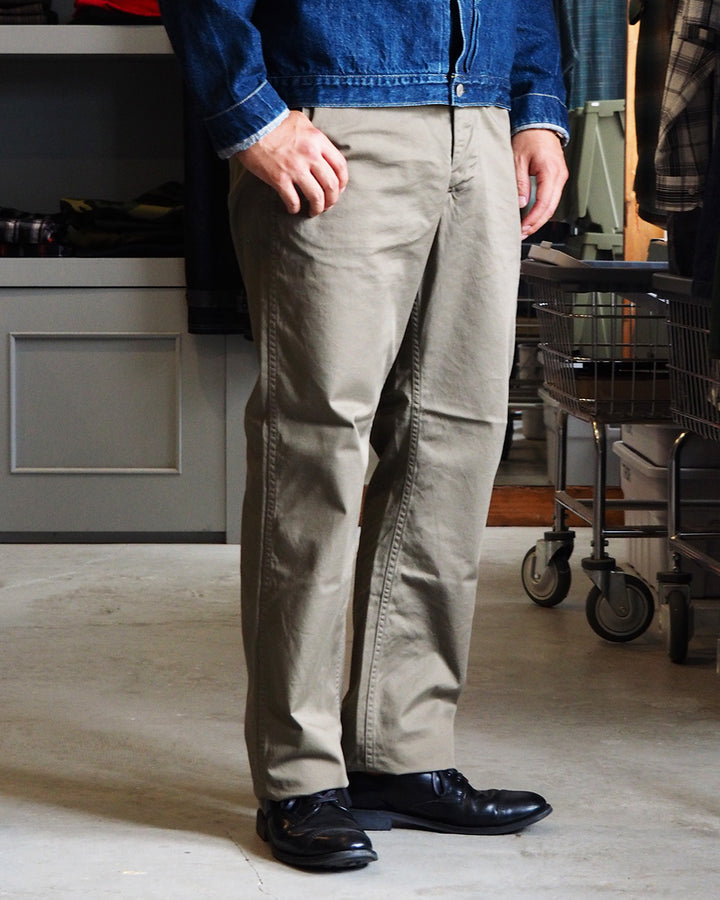 WORKERS ワーカーズ Officer Trousers, Regular Fit, 8 oz Hunter Green Chino