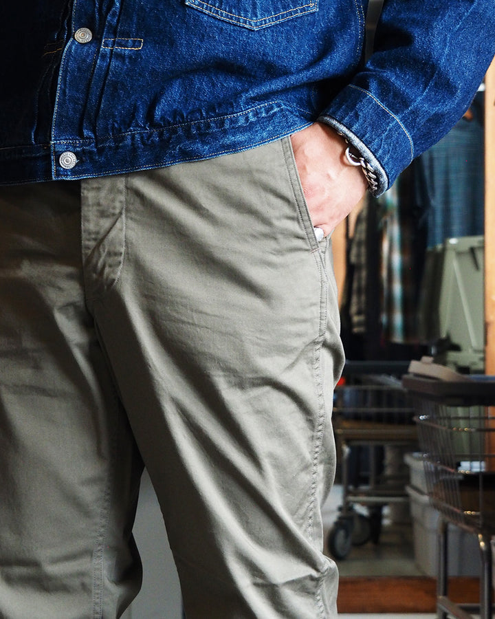 WORKERS ワーカーズ Officer Trousers, Regular Fit, 8 oz Hunter Green Chino