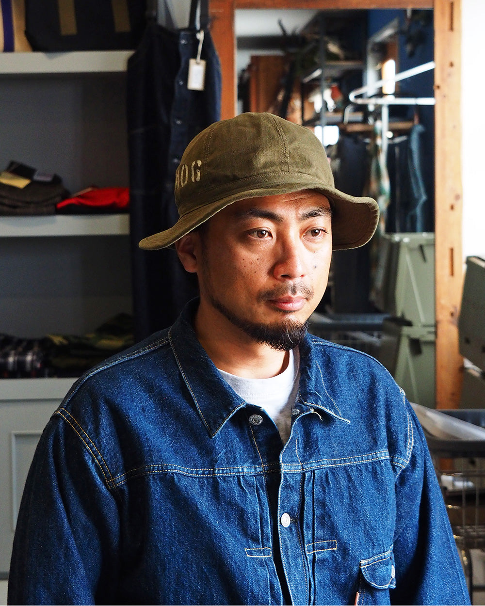 COLIMBO コリンボ ZB-0603 Doughboy Hat (Army Hat) "2406 FIELD STENCIL"