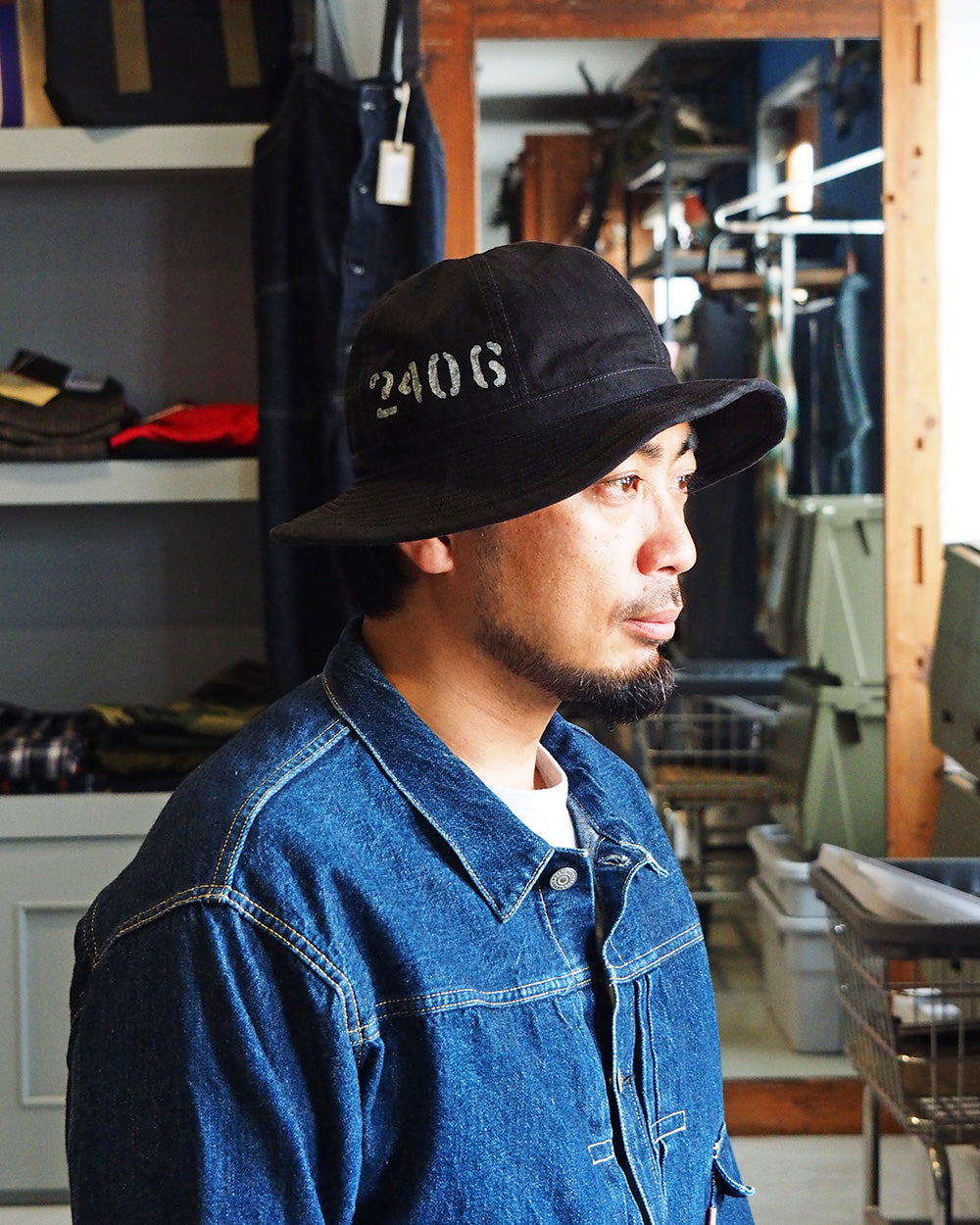 COLIMBO コリンボ ZB-0603 Doughboy Hat (Army Hat) "2406 FIELD STENCIL"