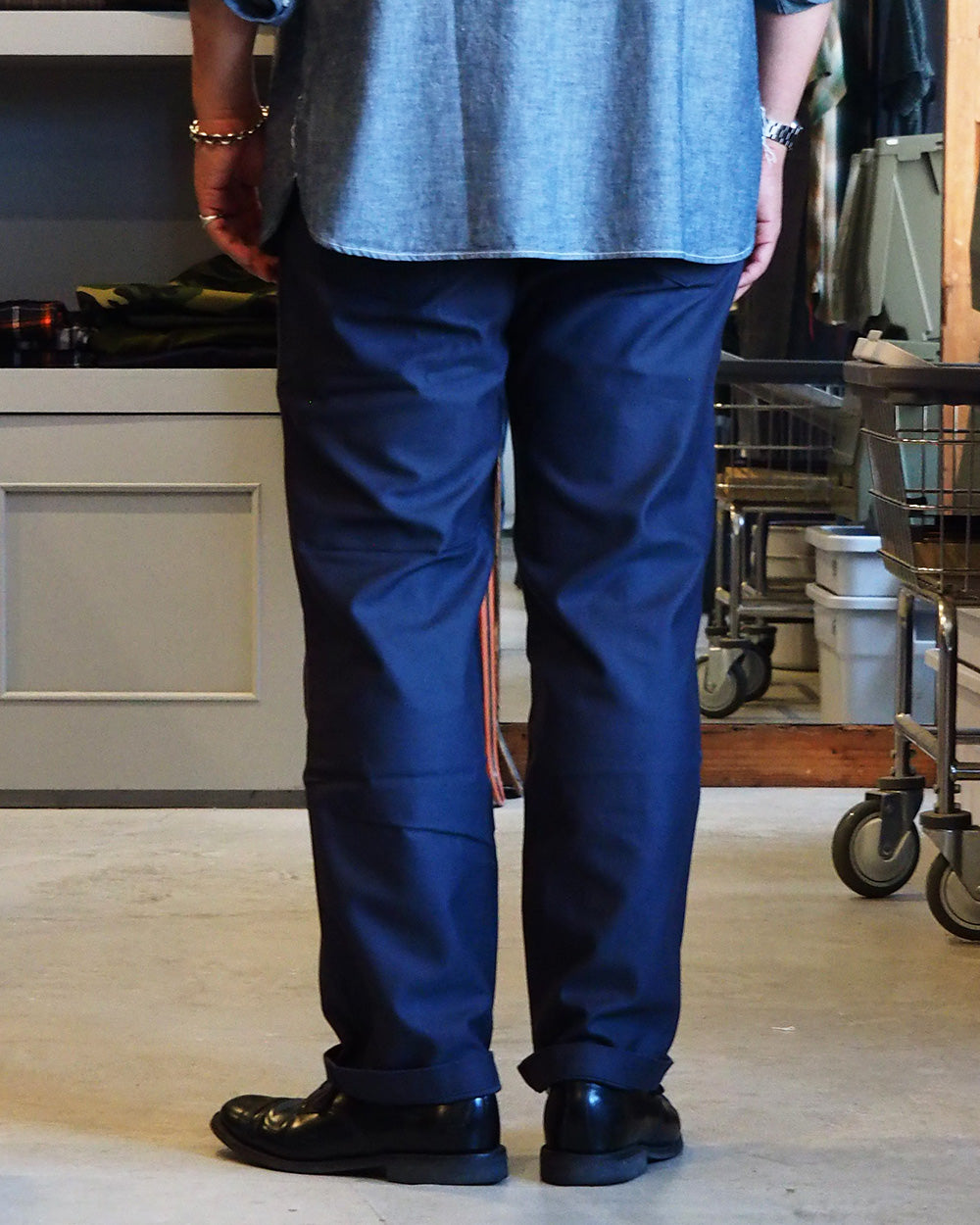 FOB factory エフオービーファクトリー F0431 BAKER PANTS Navy