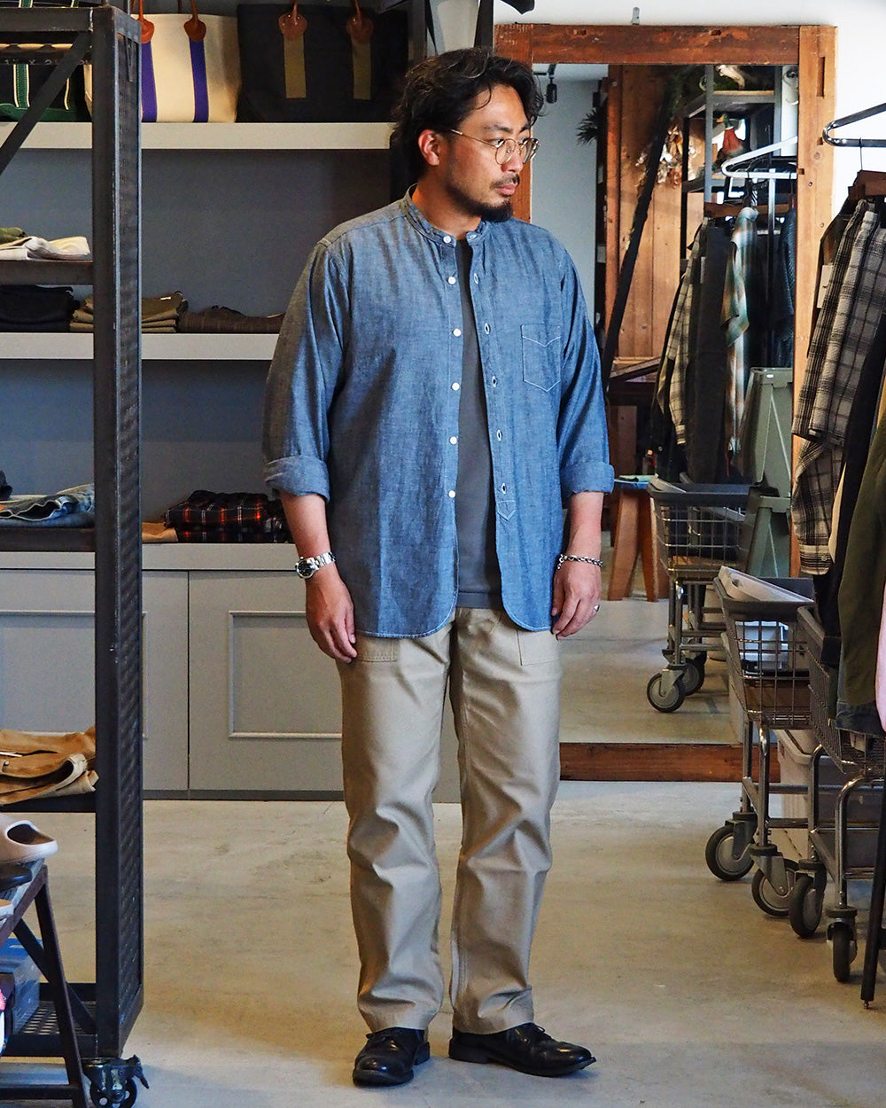 FOB factory エフオービーファクトリー F0431 BAKER PANTS Beige