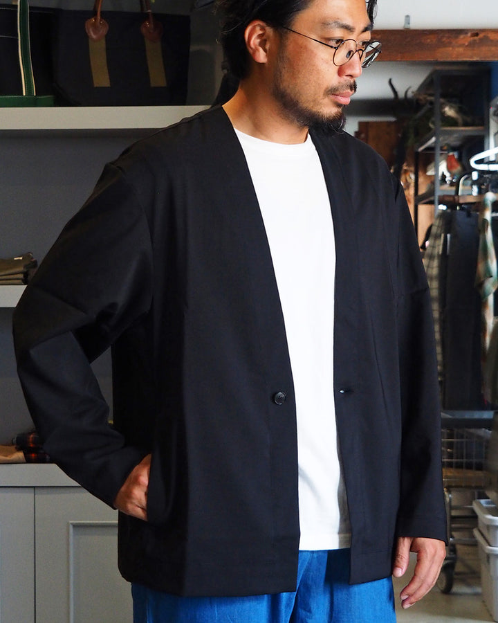 LAMOND ラモンド TWILL TWIST CARDIGAN JACKET Black