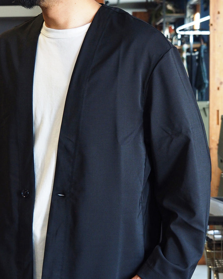 LAMOND ラモンド TWILL TWIST CARDIGAN JACKET Black