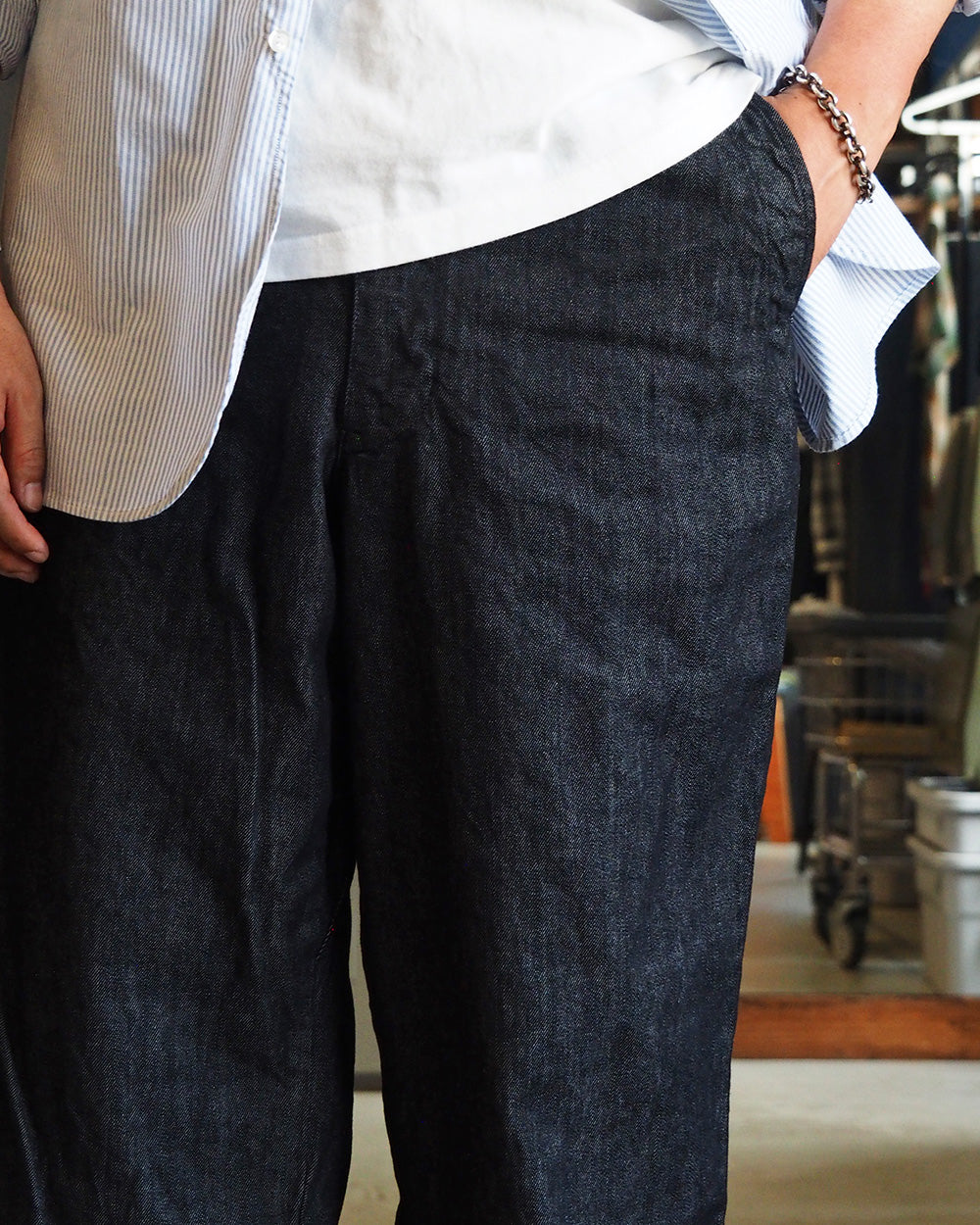 BRENA ブレナ COQ PANTS 10.5oz ORGANIC DENIM Black