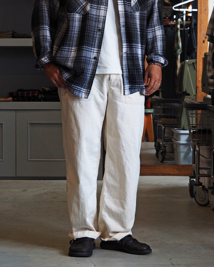 Mr.OLDMAN ミスターオールドマン OLDMAN DENIM FATIGUE PANTS Natural