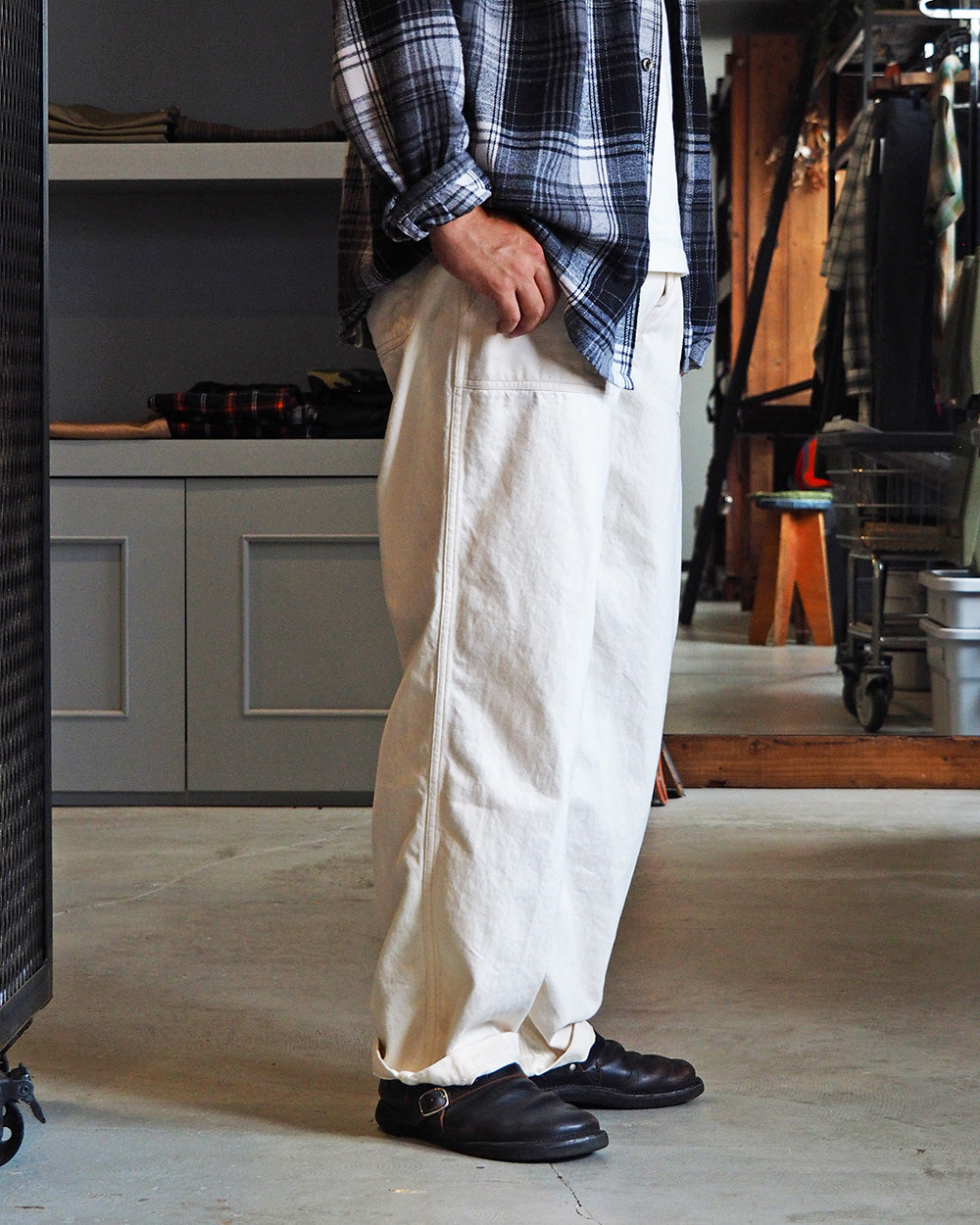 Mr.OLDMAN ミスターオールドマン OLDMAN DENIM FATIGUE PANTS Natural
