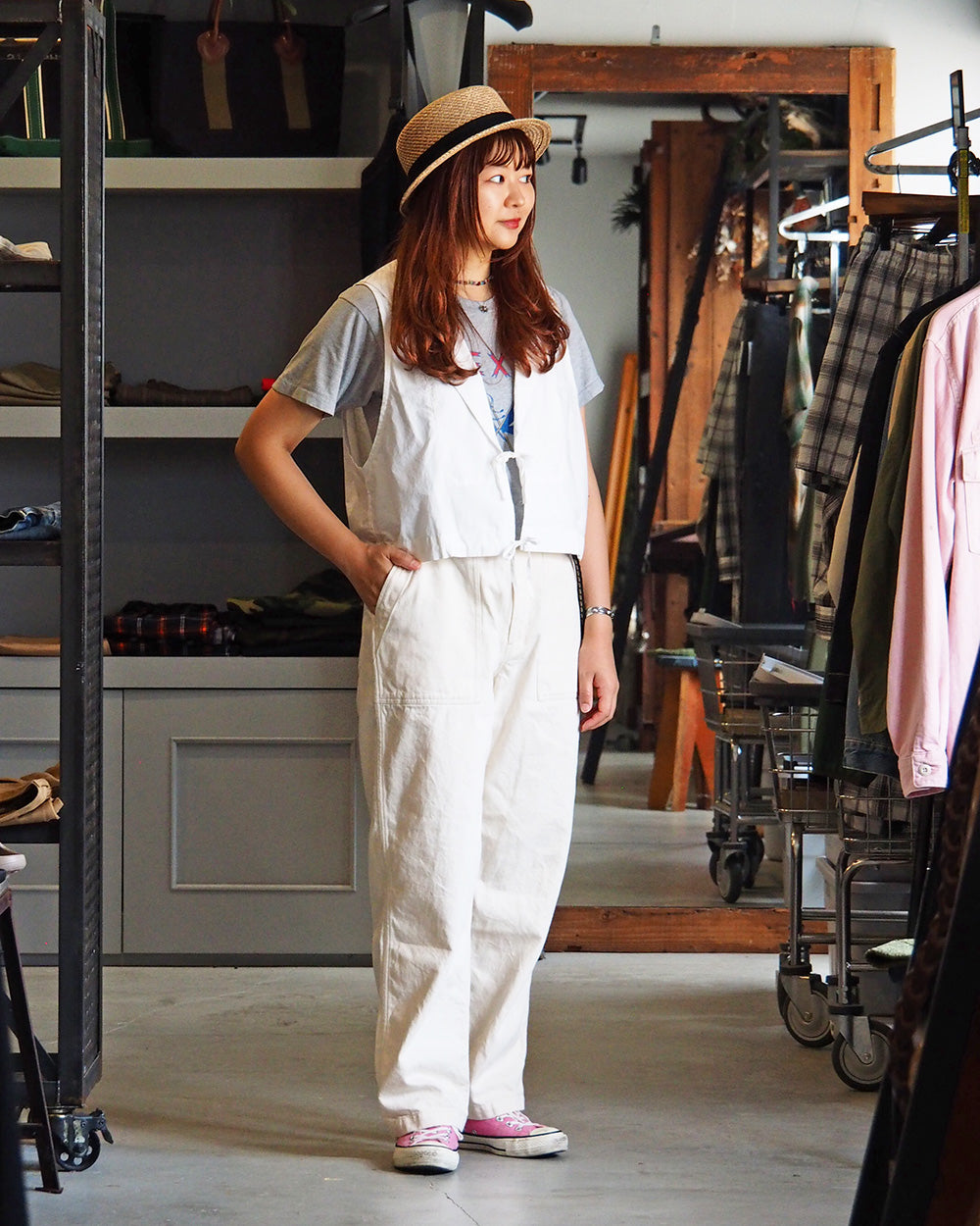 Mr.OLDMAN ミスターオールドマン OLDMAN DENIM FATIGUE PANTS Natural