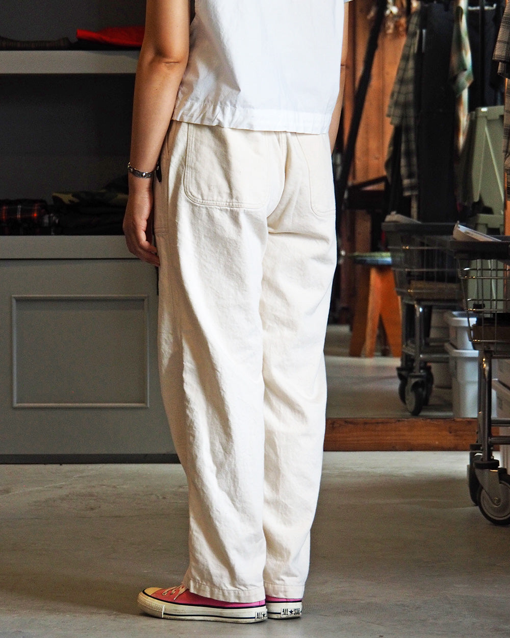Mr.OLDMAN ミスターオールドマン OLDMAN DENIM FATIGUE PANTS Natural