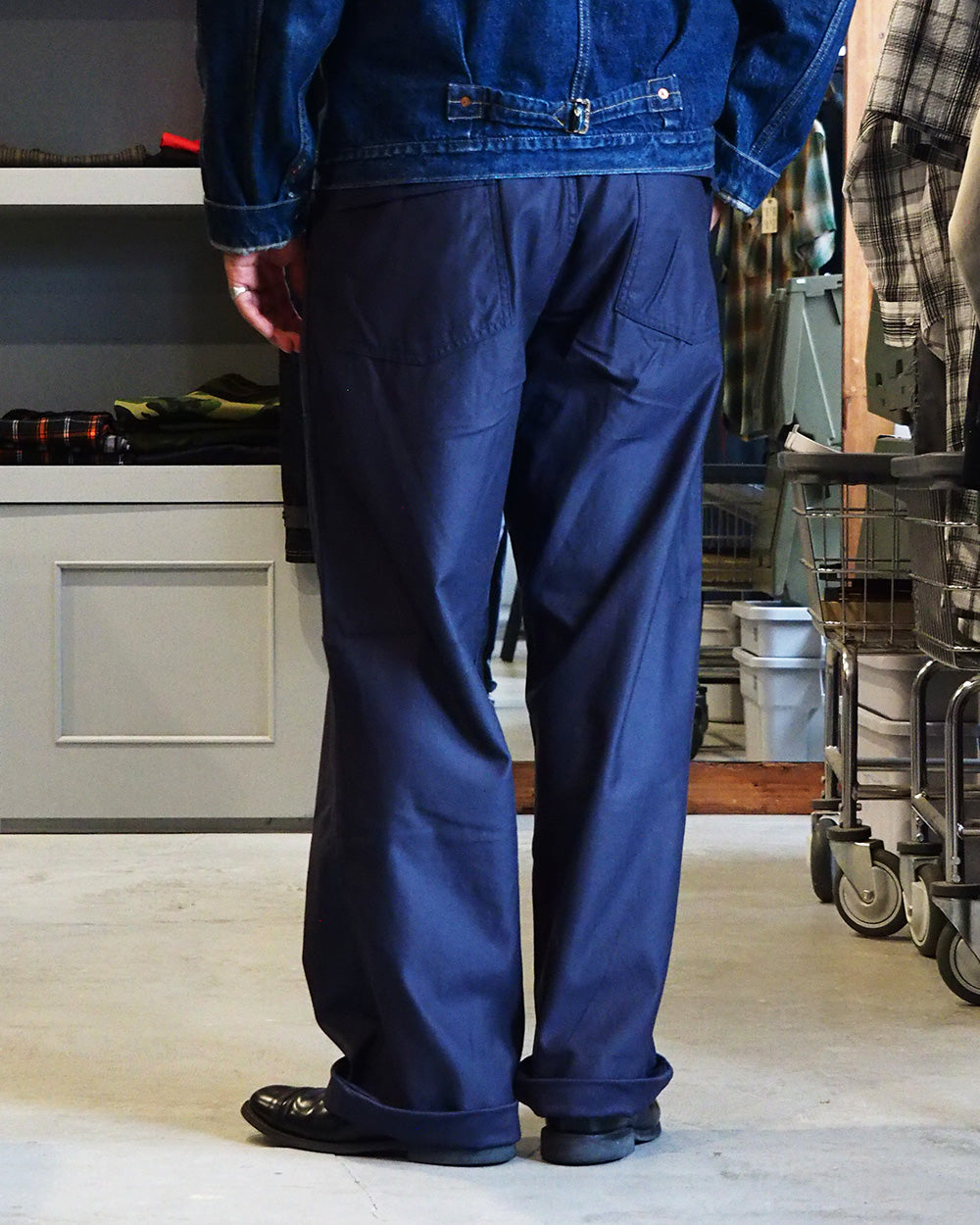 FOB factory エフオービーファクトリー F0540 BAKER PANTS TYPE2 Navy
