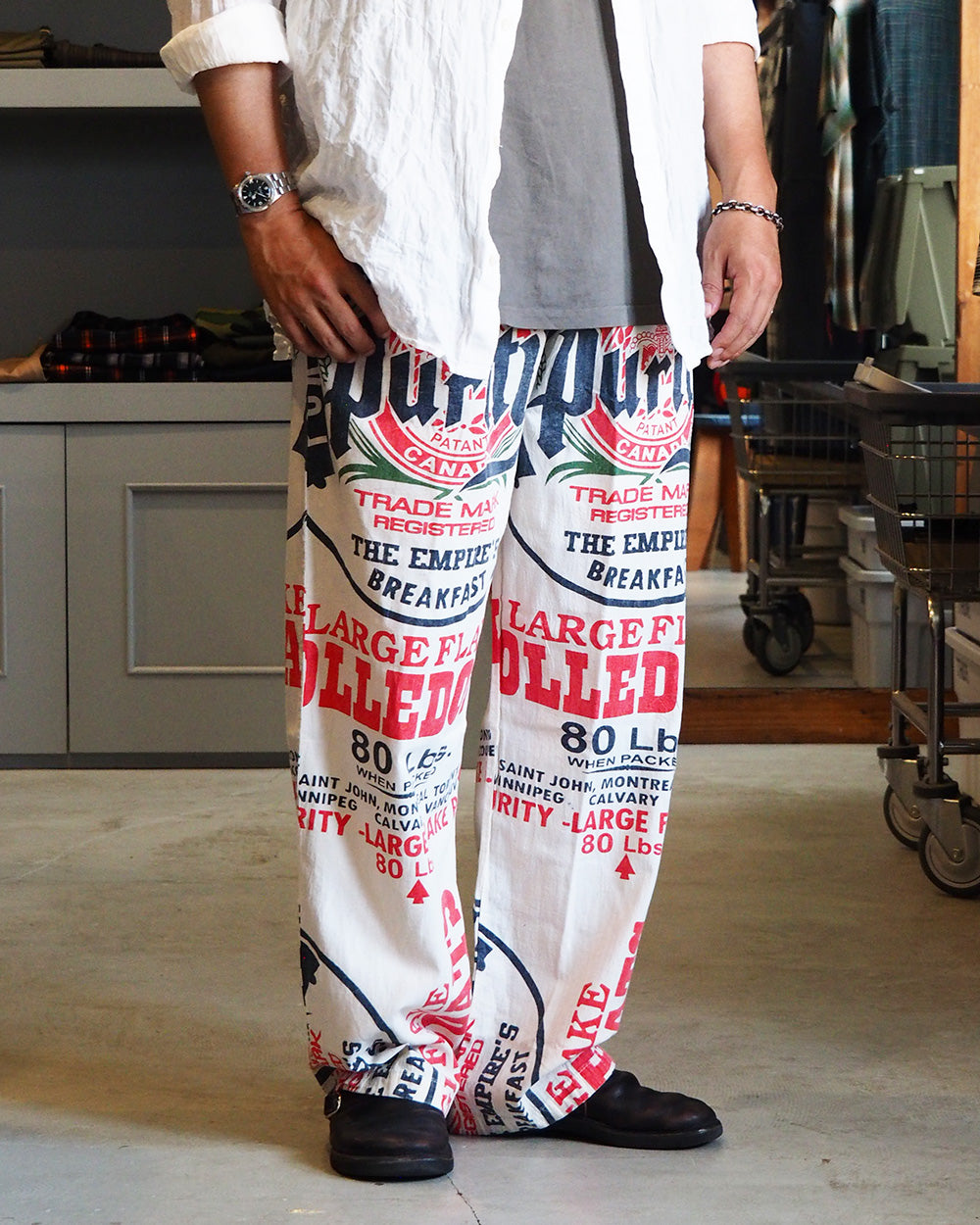JUNK VINTAGE ジャンクヴィンテージ FLOWER SACK PANTS