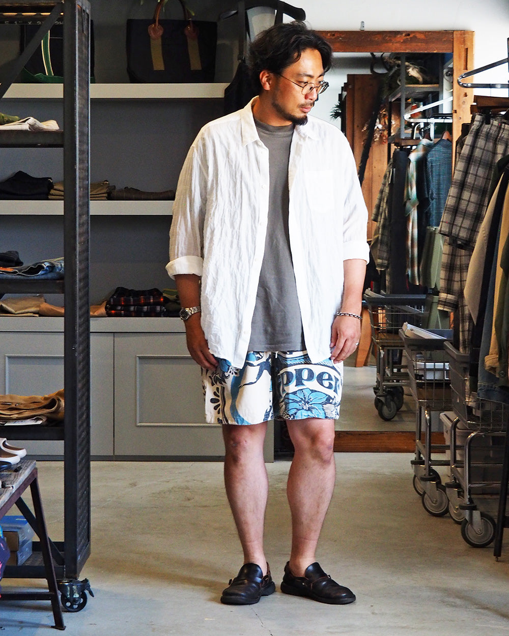 JUNK VINTAGE ジャンクヴィンテージ FLOWER SACK SHORTS