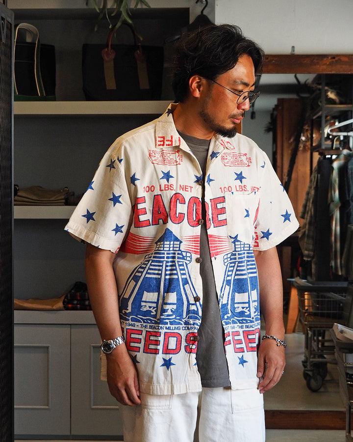 JUNK VINTAGE ジャンクヴィンテージ FLOWER SACK SHIRT