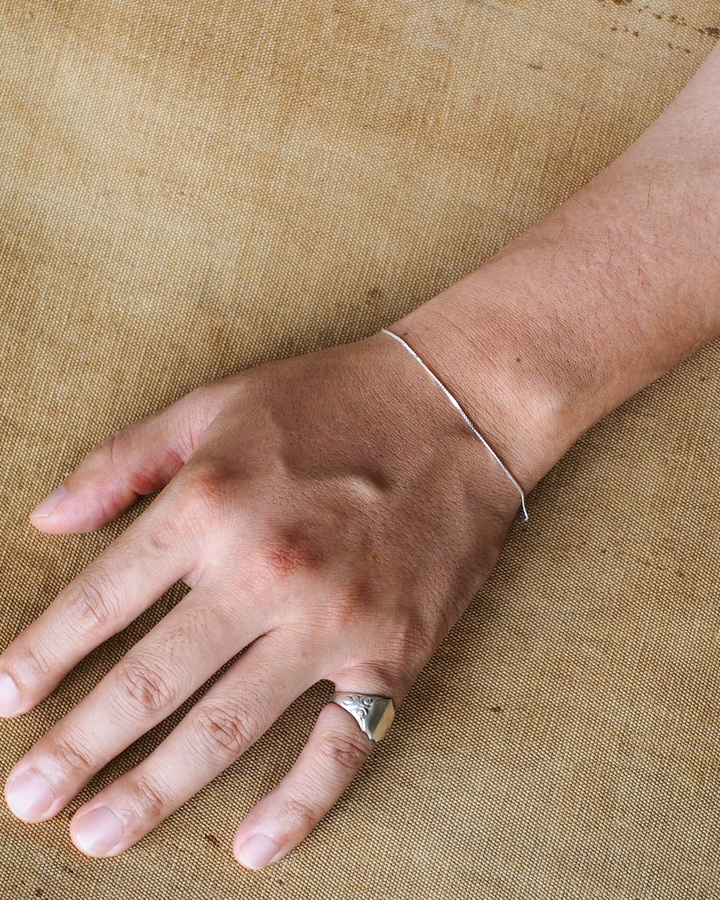 Vintage England Silver Jewelry Chain Bracelet 01