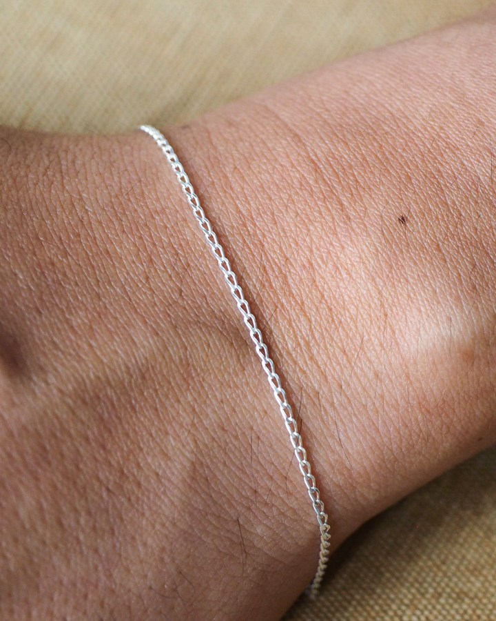 Vintage England Silver Jewelry Chain Bracelet 03