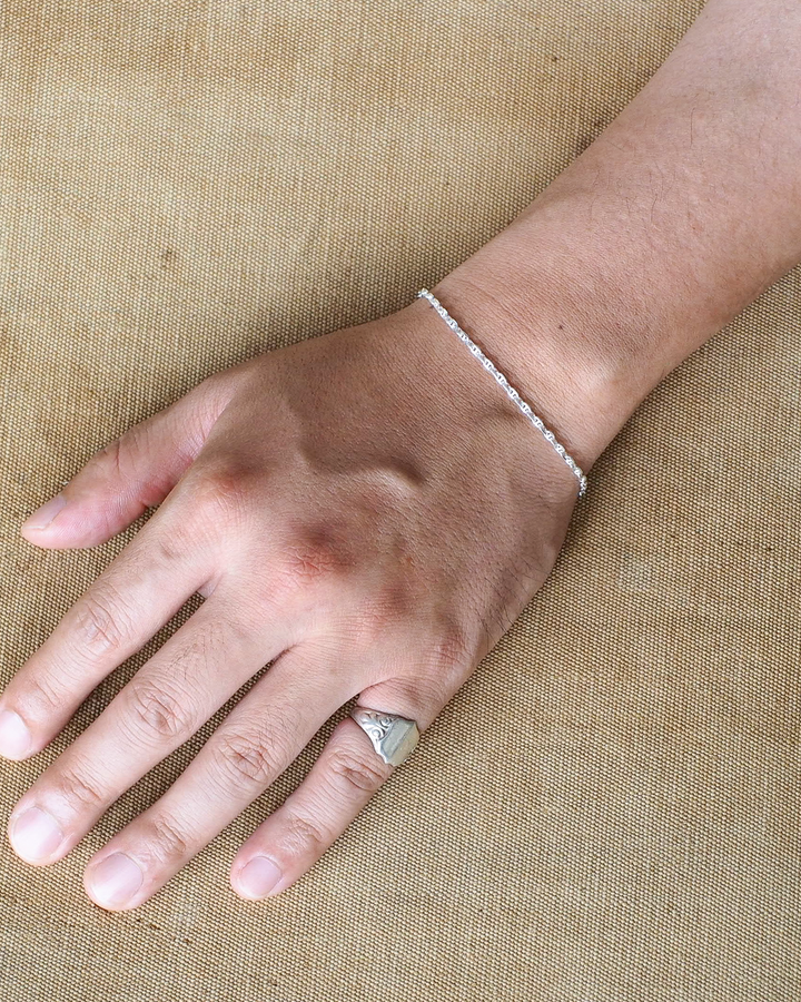 Vintage England Silver Jewelry Chain Bracelet 06
