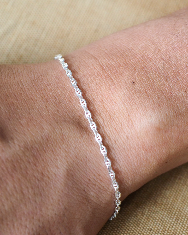 Vintage England Silver Jewelry Chain Bracelet 06