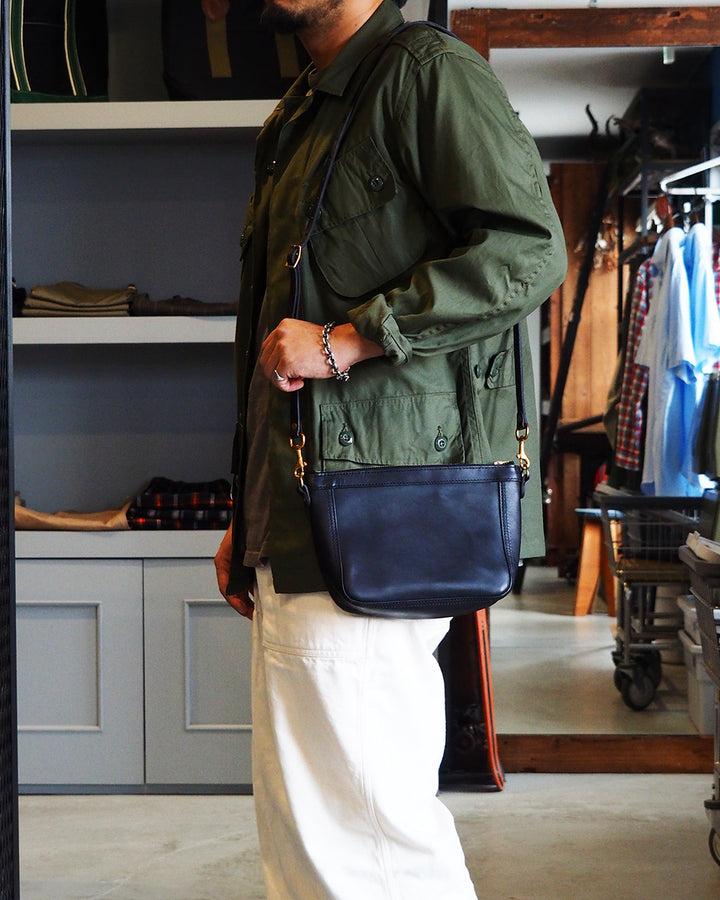 VASCO バスコ VS-313L LEATHER TELEPHONE SHOULDER BAG -SMALL Black