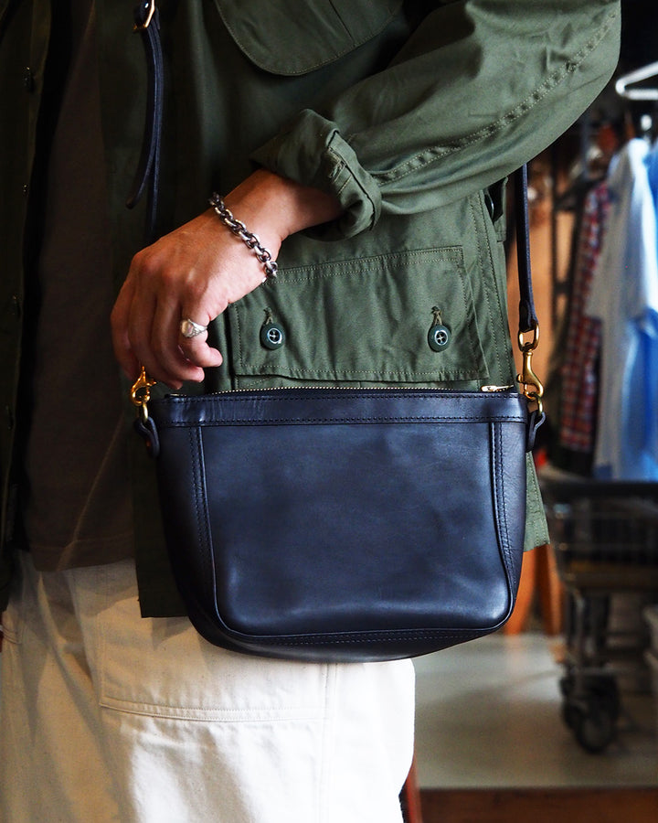 VASCO バスコ VS-313L LEATHER TELEPHONE SHOULDER BAG -SMALL Black