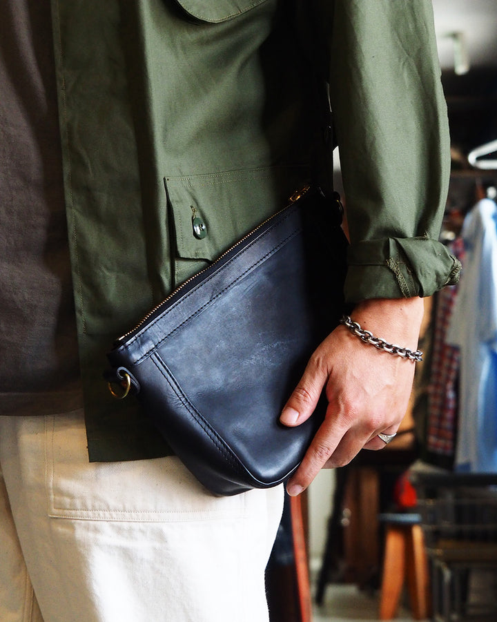 VASCO バスコ VS-313L LEATHER TELEPHONE SHOULDER BAG -SMALL Black