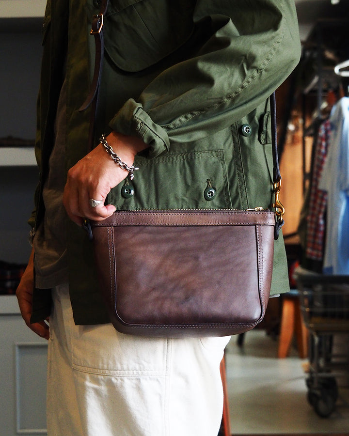 VASCO バスコ VS-313L LEATHER TELEPHONE SHOULDER BAG -SMALL Grey