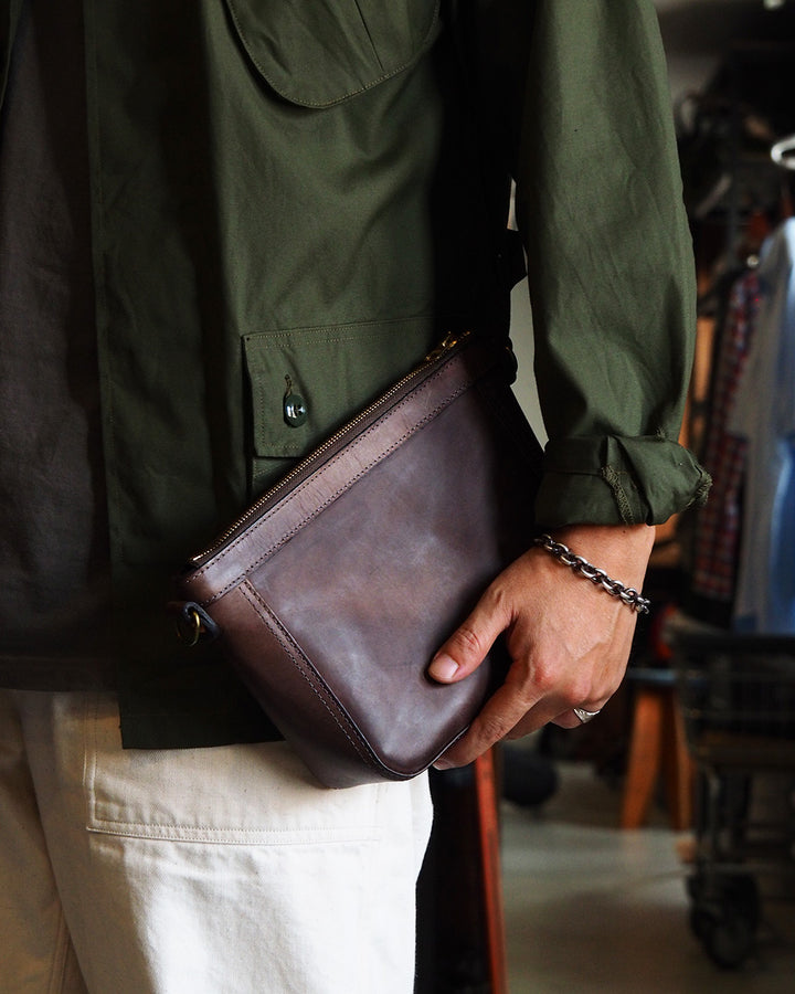 VASCO バスコ VS-313L LEATHER TELEPHONE SHOULDER BAG -SMALL Grey