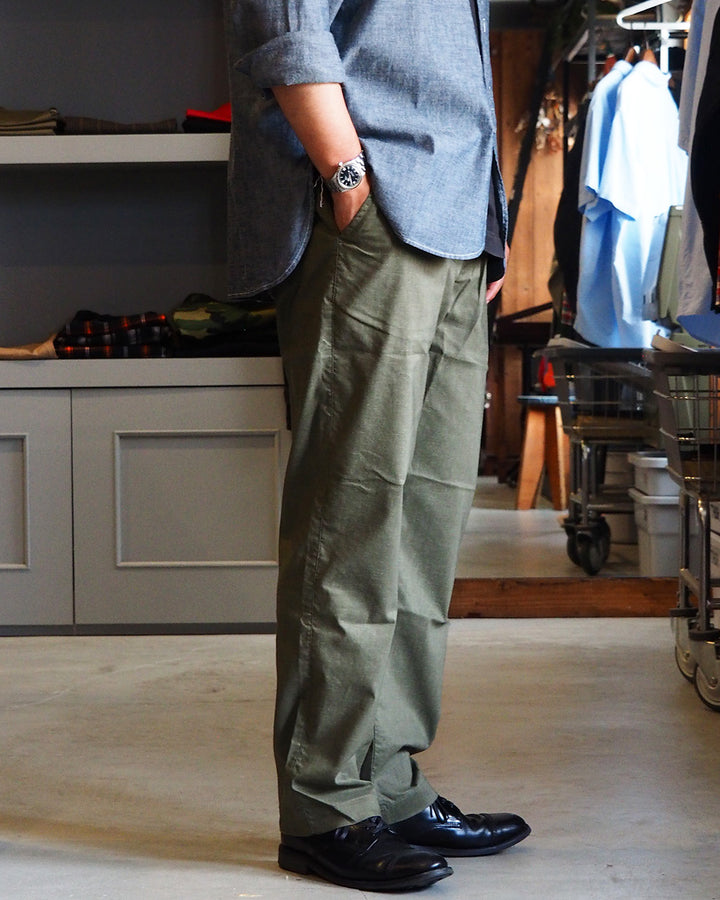 FOB factory エフオービーファクトリー F0488 easy pants Olive